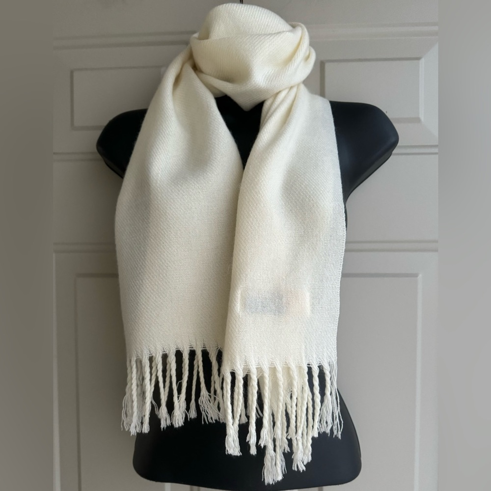 Cashmere Scarf Royal Rossi White
